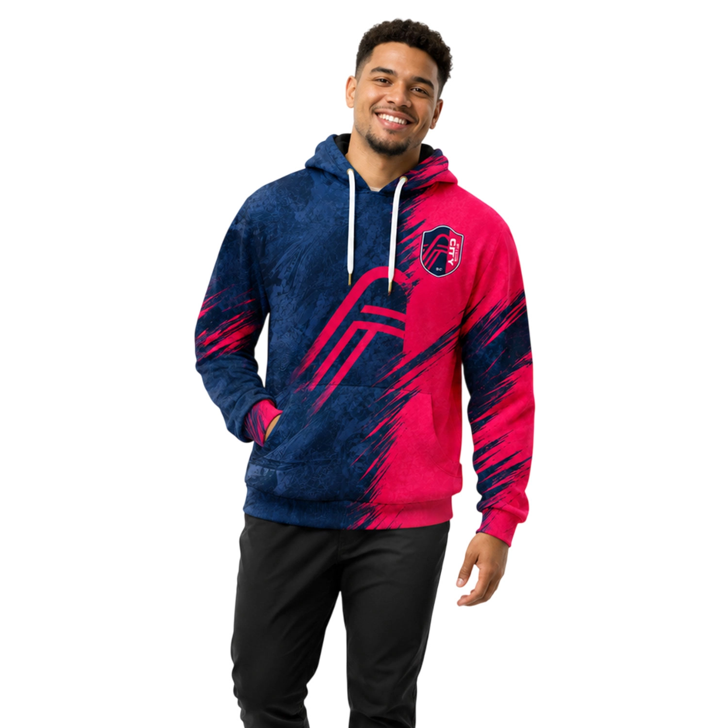 St Louis CITY SC Hoodie Custom Vibrant Split Color Style