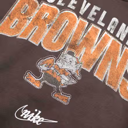 Cleveland Browns Rewind Shout Out Nike Club NFL Hoodie (YOUTH) view 4