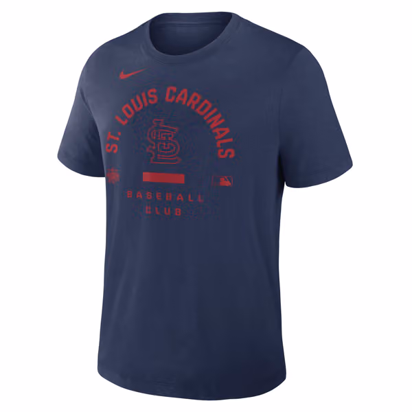 St. Louis Cardinals Early Work 2026 MLB Authentic Tri-Blend T-Shirt Navy view 1