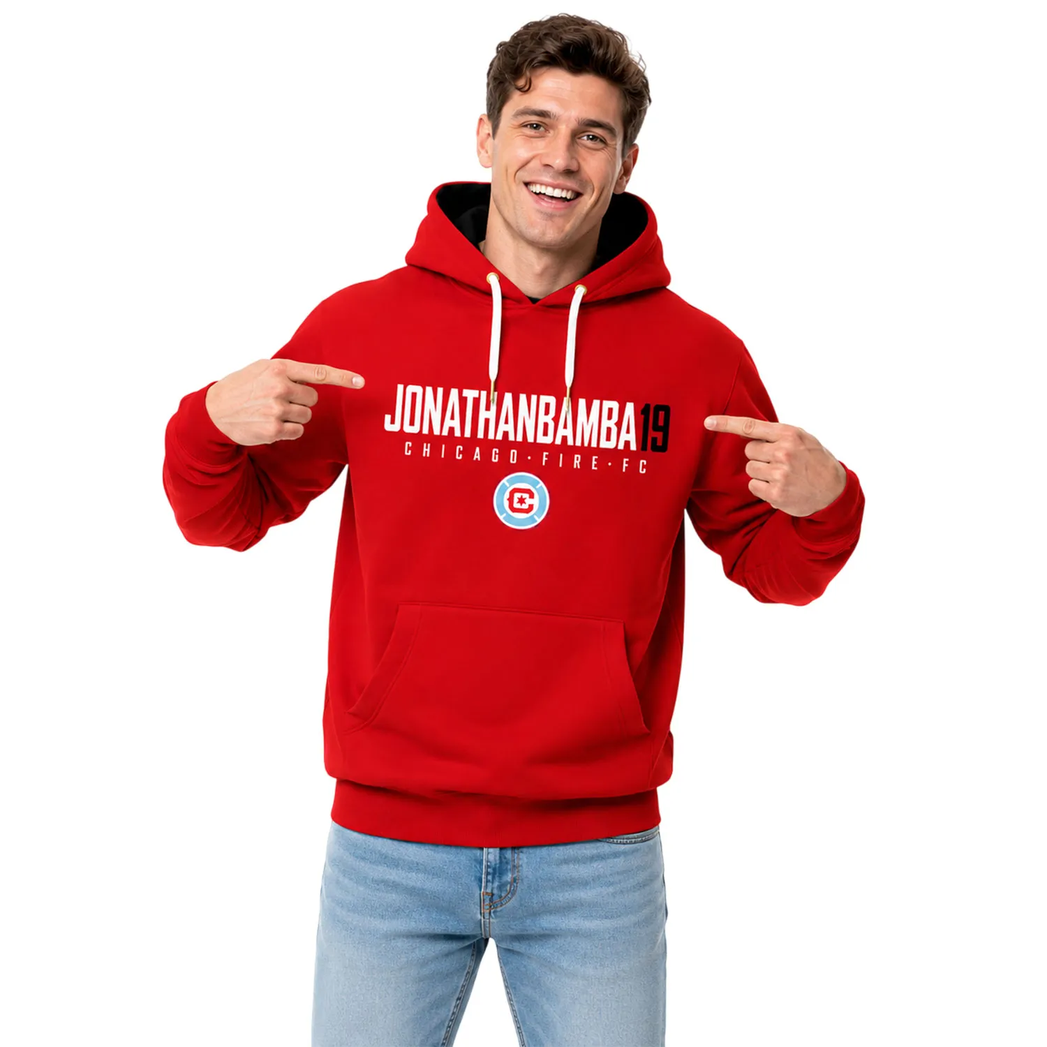 Jonathan Bamba Chicago Fire Red Hoodie Dynamic Fanwear