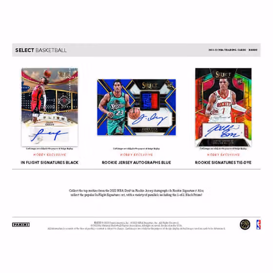 2022/23 Panini Select Basketball NBA Hobby Box view 3