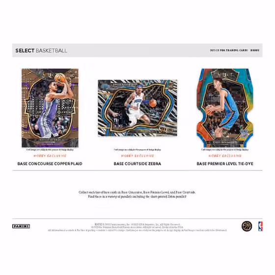 2022/23 Panini Select Basketball NBA Hobby Box view 2