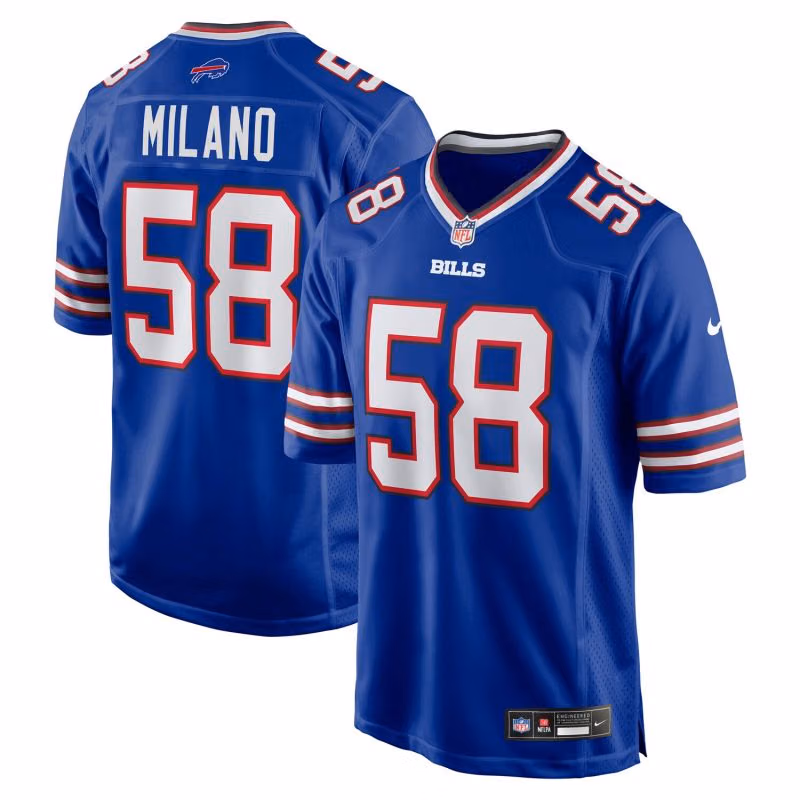 Matt Milano #58 Buffalo Bills Nike Game NFL Jersey Blue view 1