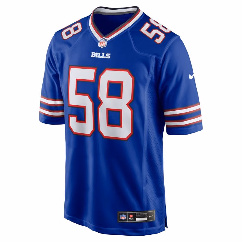 Matt Milano #58 Buffalo Bills Nike Game NFL Jersey Blue view 2