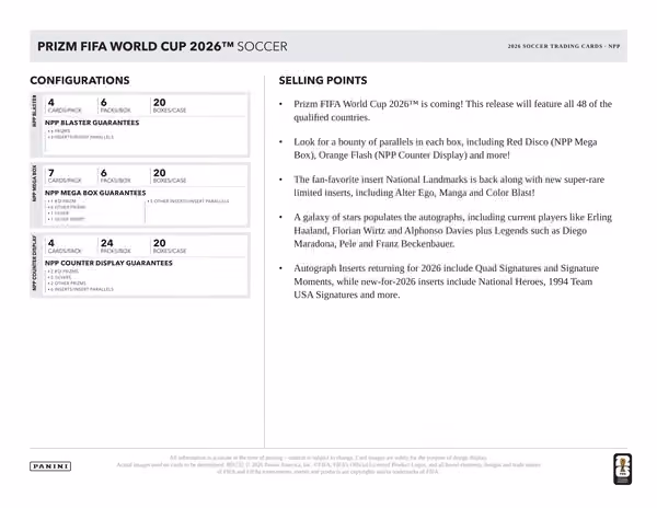 2026 Panini Prizm FIFA World Cup Fußball Mega Box view 5