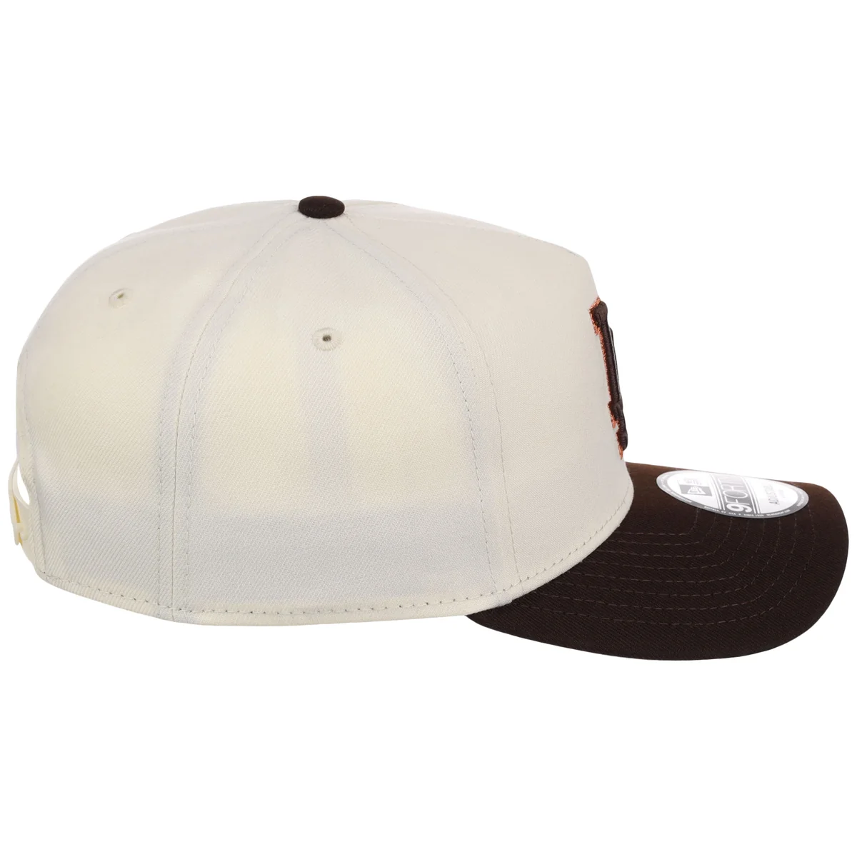 Los Angeles Dodgers MLB Chrome x Burnt Wood FASHION CORE New Era 9FORTY A-Frame detail view