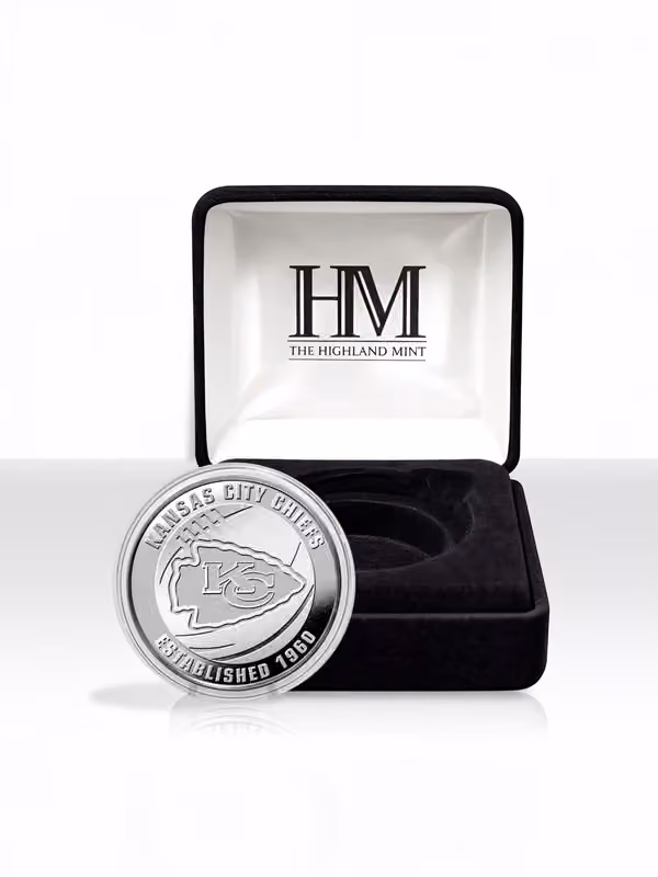 Kansas City Chiefs Silver Plated 2026 NFL Game Flip Coin view 2