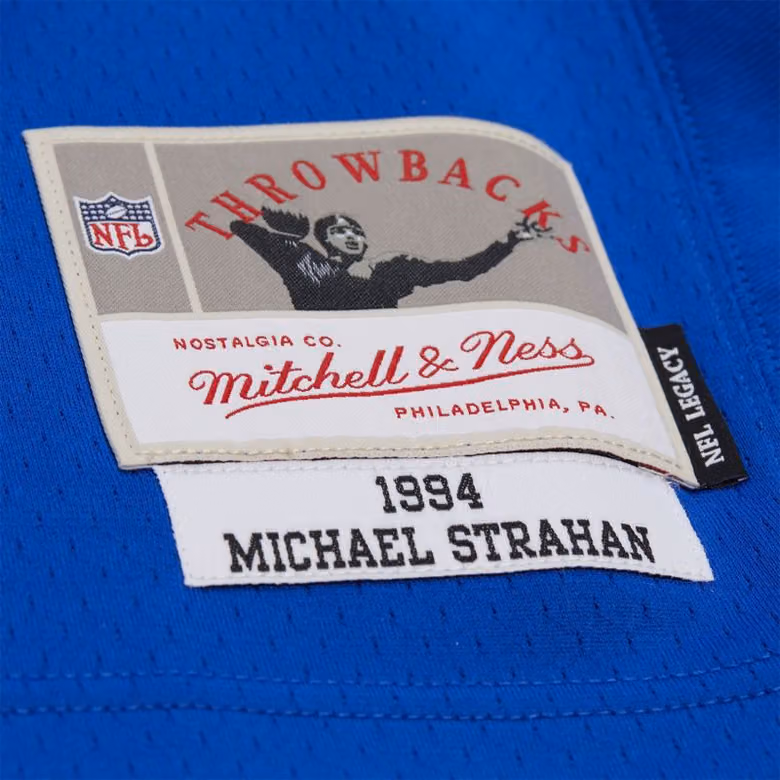 Michael Strahan #92 New York Giants 1994 Legacy Throwback NFL Jersey Blue view 3
