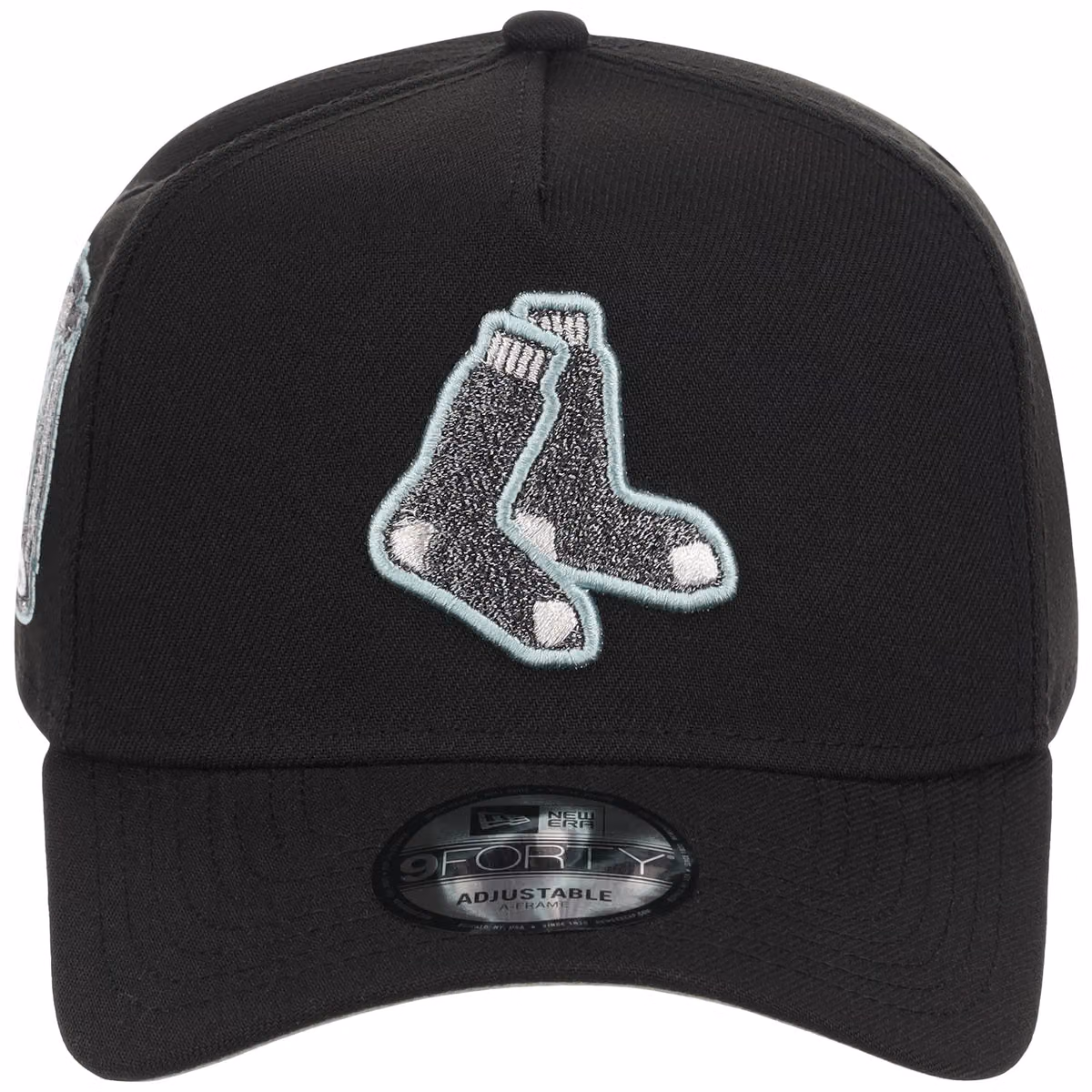Boston Red Sox MLB Alpine Snow New Era 9FORTY A-Frame detail view