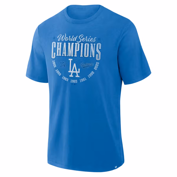 Los Angeles Dodgers Retro Stadium Slub MLB T-Shirt Blue view 1