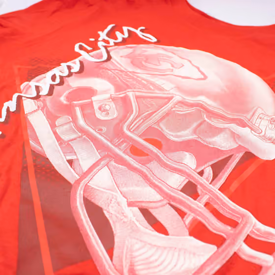 Kansas City Chiefs Rewind Helmet Essential NFL T-Shirt Red view 3