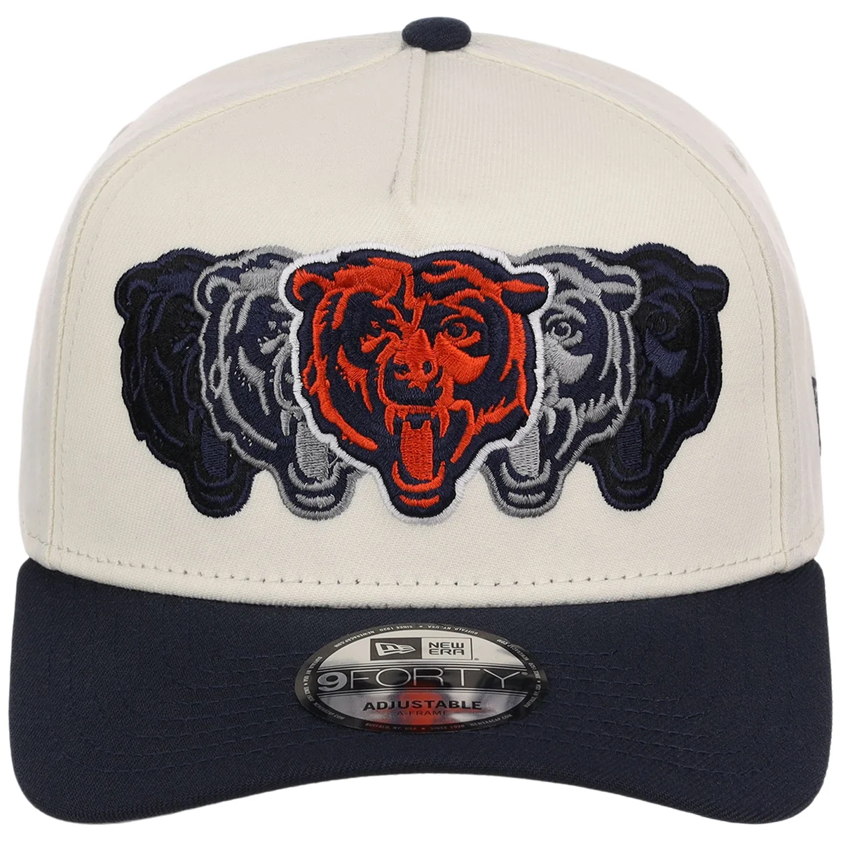 Chicago Bears NFL Seismic New Era 9FORTY A-Frame detail view