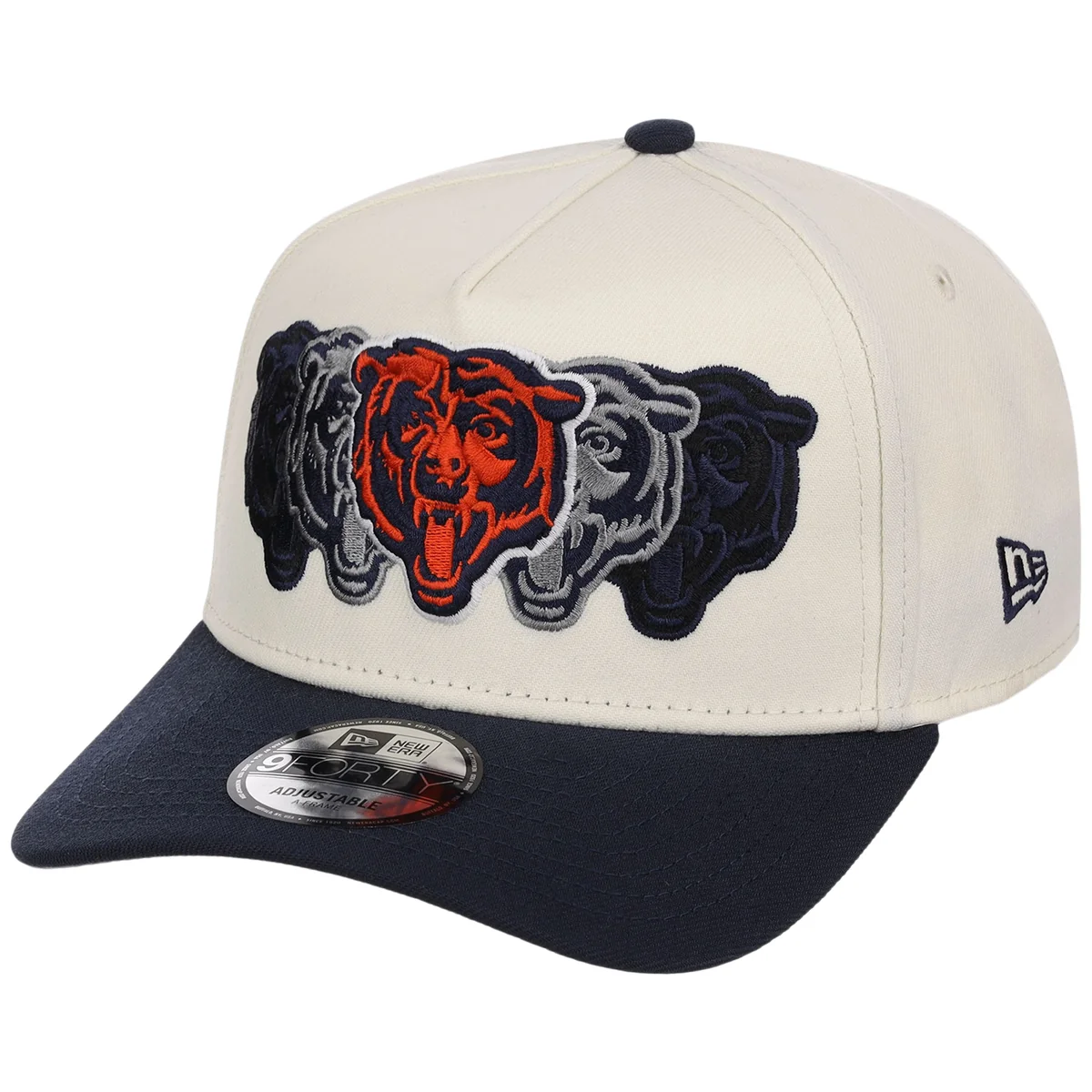 Chicago Bears NFL Seismic New Era 9FORTY A-Frame detail view