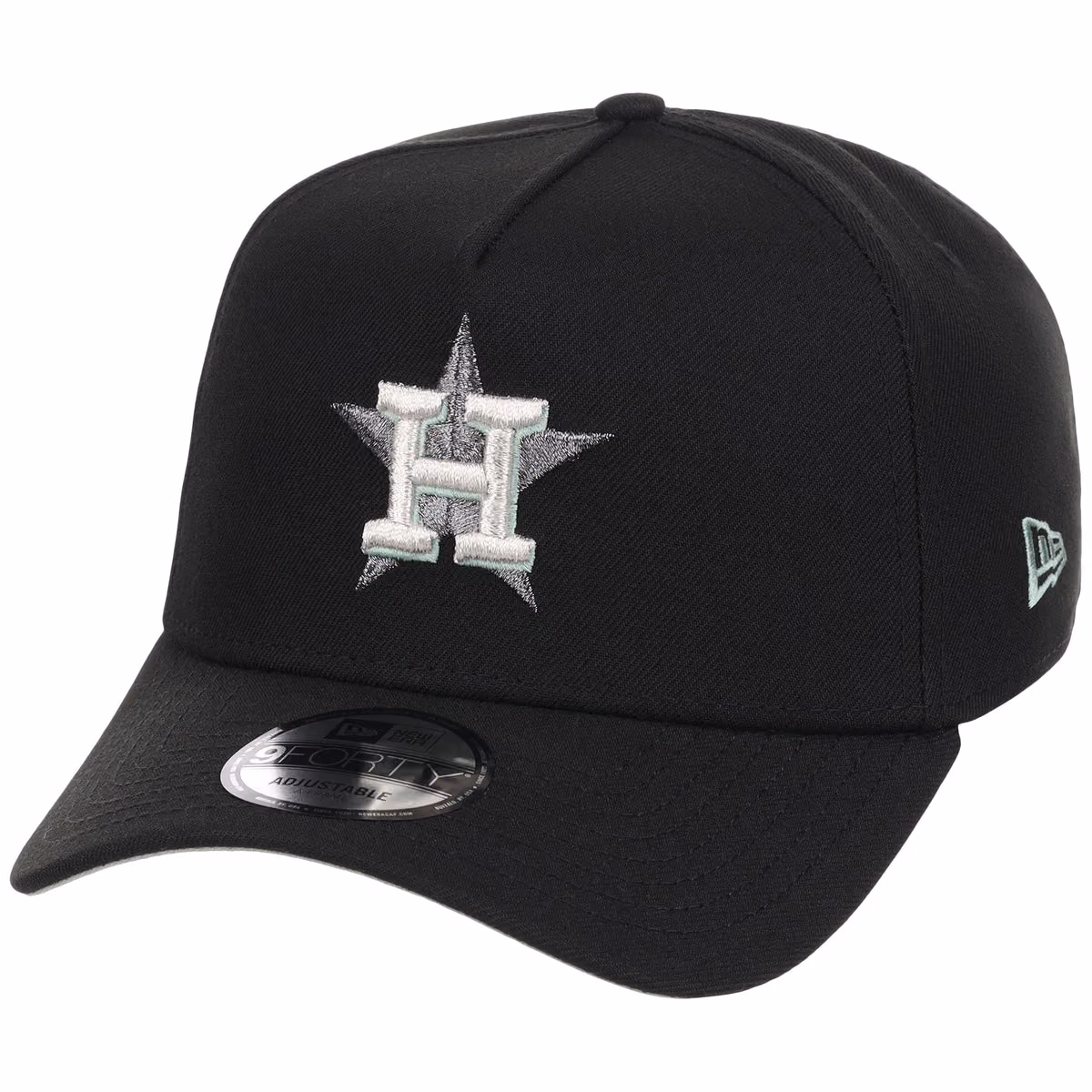 Houston Astros MLB Alpine Snow New Era 9FORTY A-Frame detail view