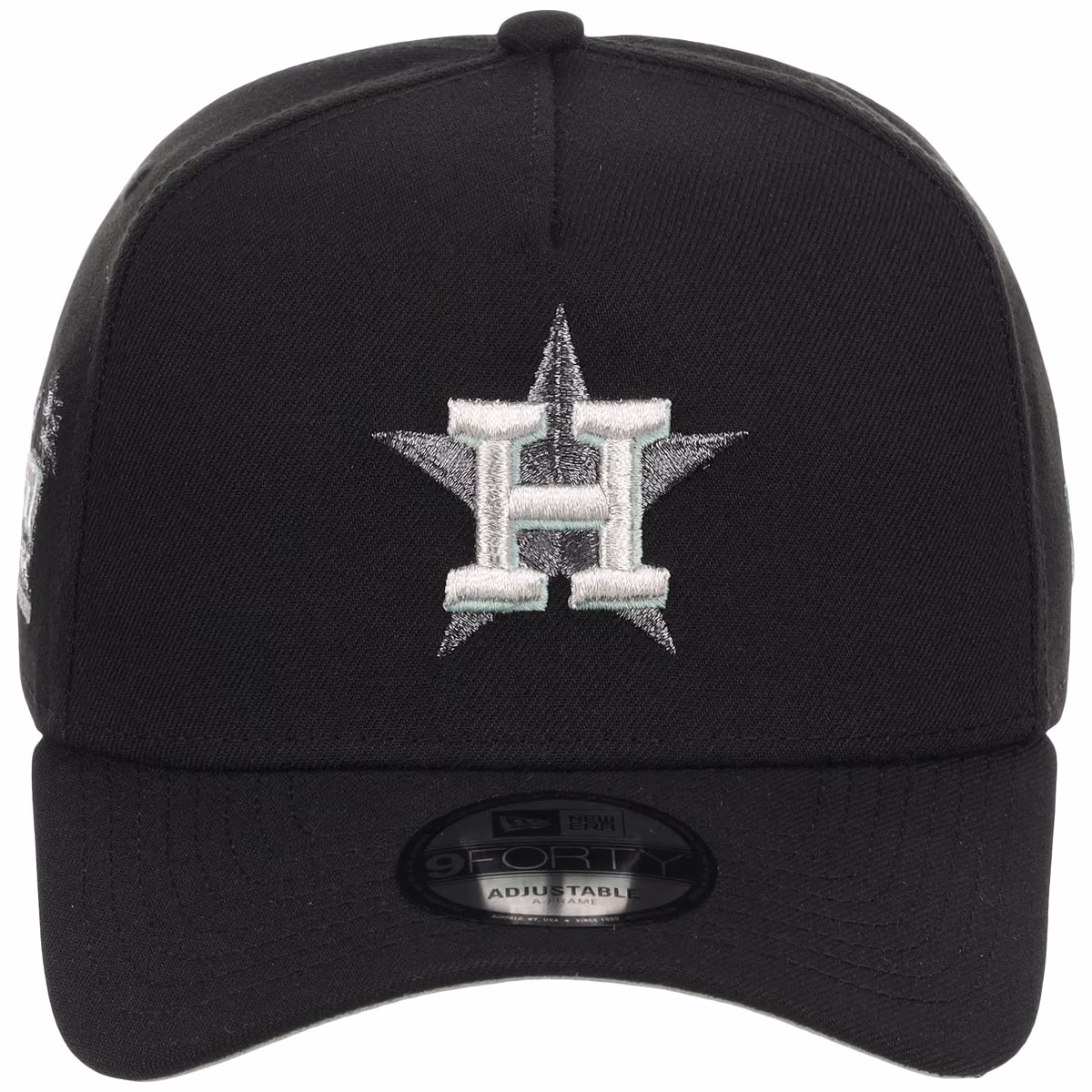 Houston Astros MLB Alpine Snow New Era 9FORTY A-Frame detail view
