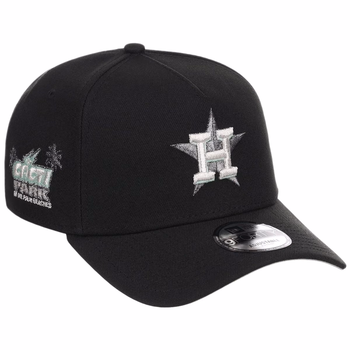 Houston Astros MLB Alpine Snow New Era 9FORTY A-Frame front view