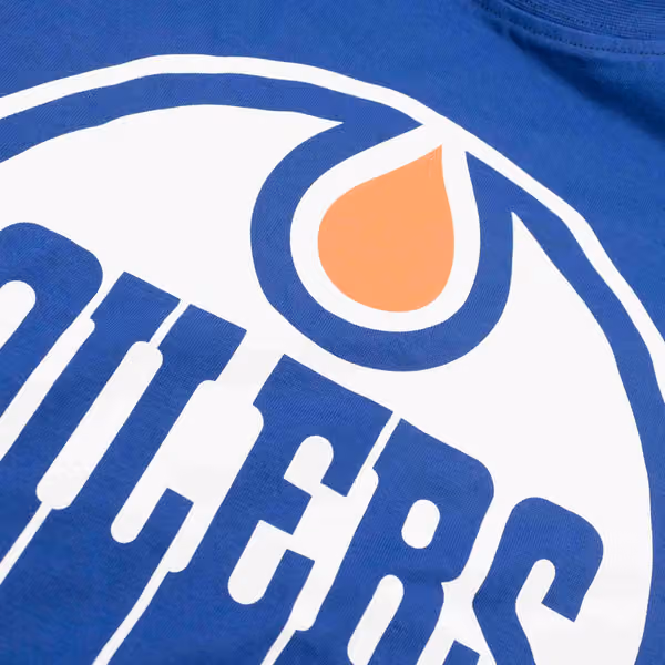Edmonton Oilers Team Logo '47 Echo NHL T-Shirt Blue view 3