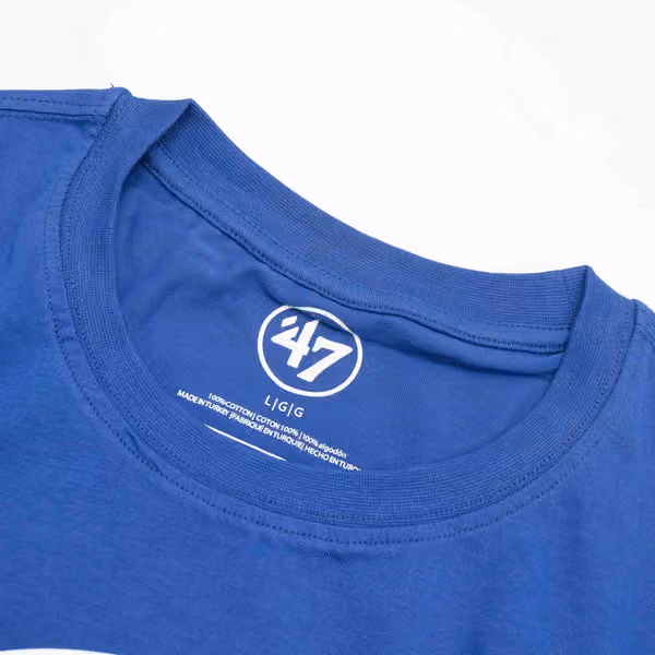 Edmonton Oilers Team Logo '47 Echo NHL T-Shirt Blue view 4