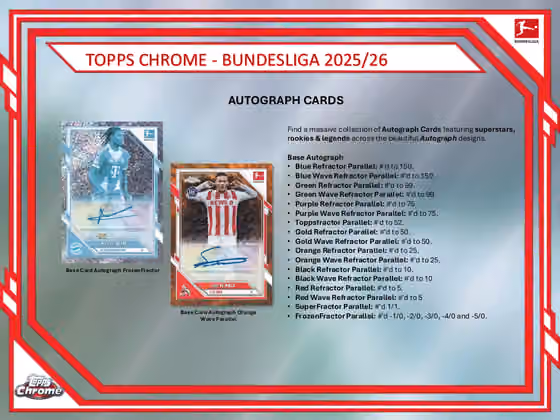 2025/26 Topps Chrome Bundesliga Football Hobby Box view 7