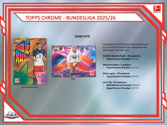 2025/26 Topps Chrome Bundesliga Football Hobby Box view 6