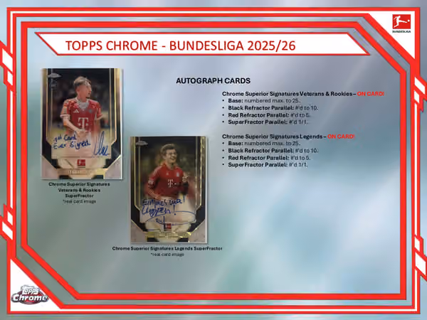 2025/26 Topps Chrome Bundesliga Football Hobby Box view 3