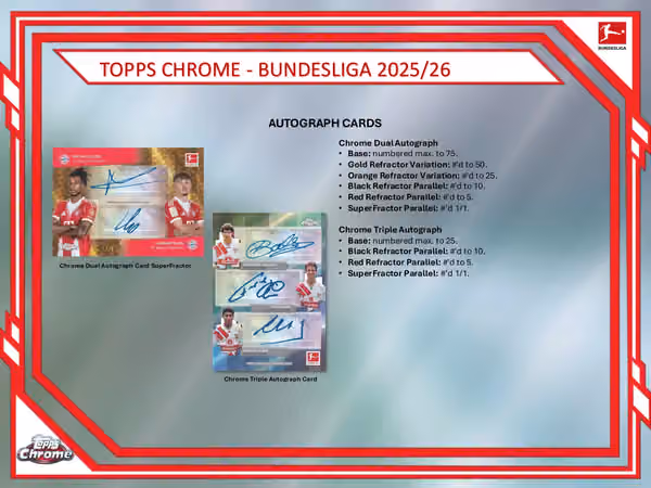 2025/26 Topps Chrome Bundesliga Football Hobby Box view 8
