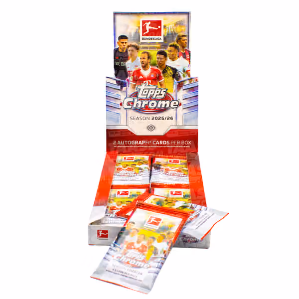 2025/26 Topps Chrome Bundesliga Football Hobby Box view 2