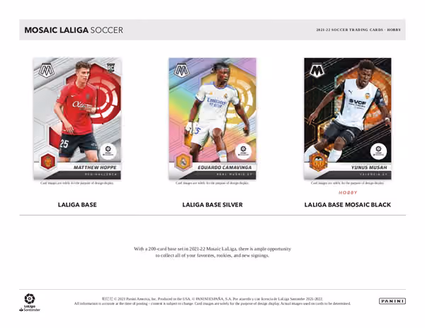 2021/22 Panini Mosaic La Liga España Soccer Hobby Box view 2
