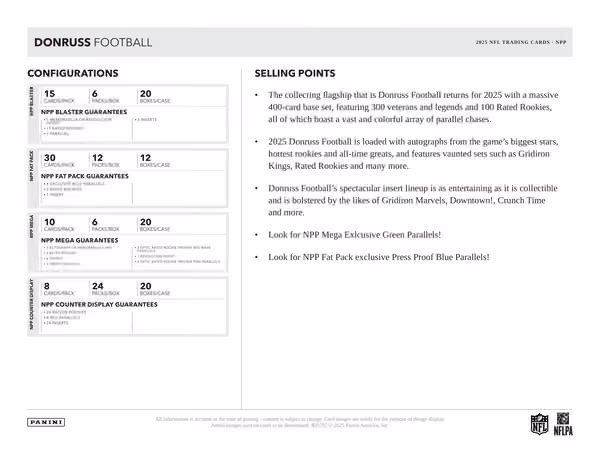 2025 Panini Donruss Football NFL Blaster Box view 5