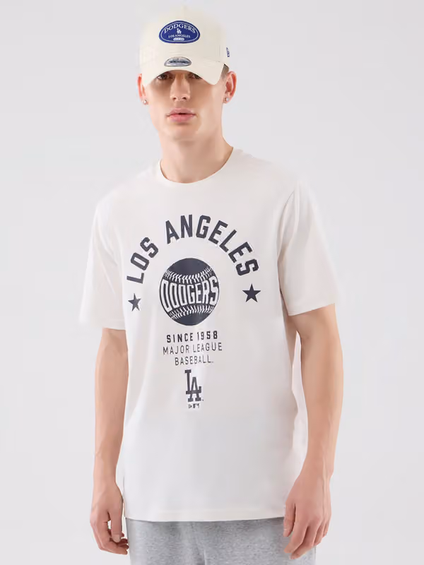 Los Angeles Dodgers Baseball MLB T-Shirt Cream view 1