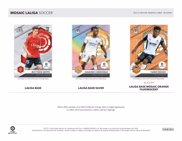 2021/22 Panini Mosaic La Liga España Soccer Blaster Box view 3