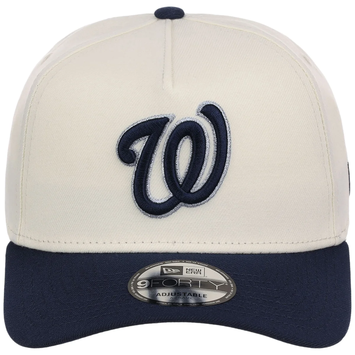 Washington Nationals MLB Chrome x Navy FASHION CORE New Era 9FORTY A-Frame detail view
