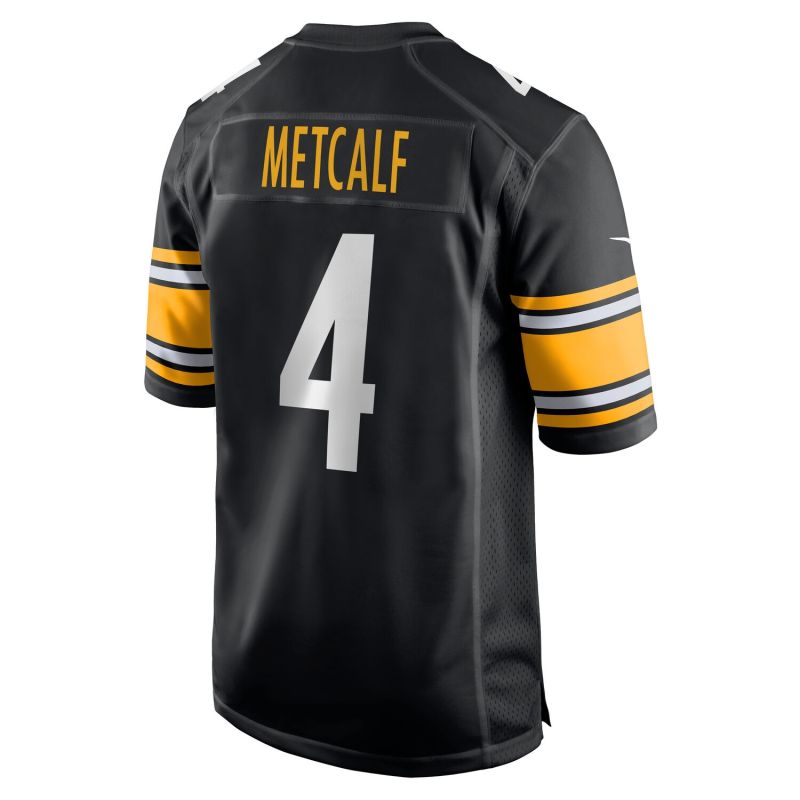 DK Metcalf #4 Pittsburgh Steelers Game NFL Jersey Black view 3