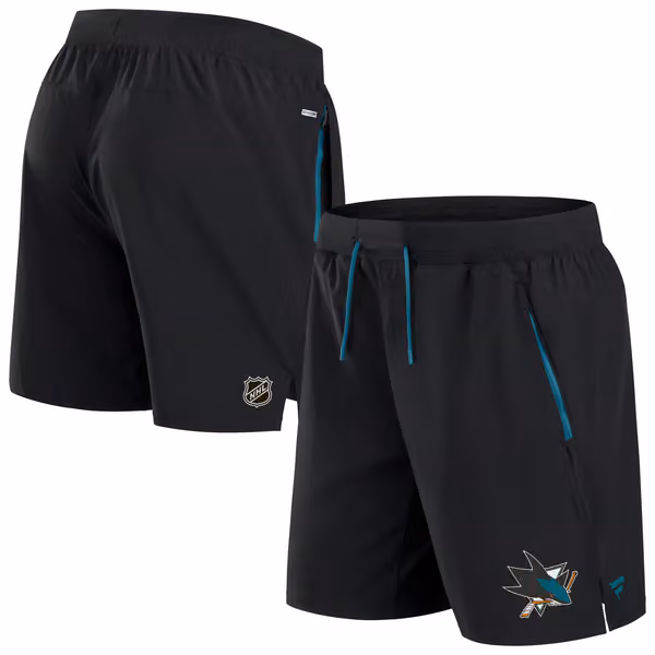 San Jose Sharks 2024/25 Authentic Pro Locker Room NHL Shorts Black view 1