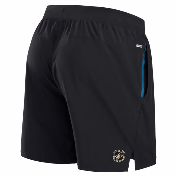 San Jose Sharks 2024/25 Authentic Pro Locker Room NHL Shorts Black view 3
