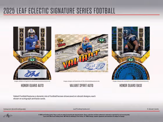 2025 Leaf Eclectic Signature Series Football Hobby Box view 4