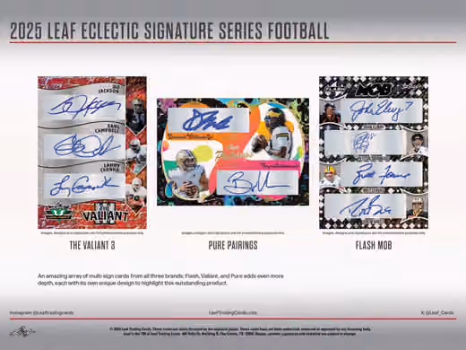 2025 Leaf Eclectic Signature Series Football Hobby Box view 6