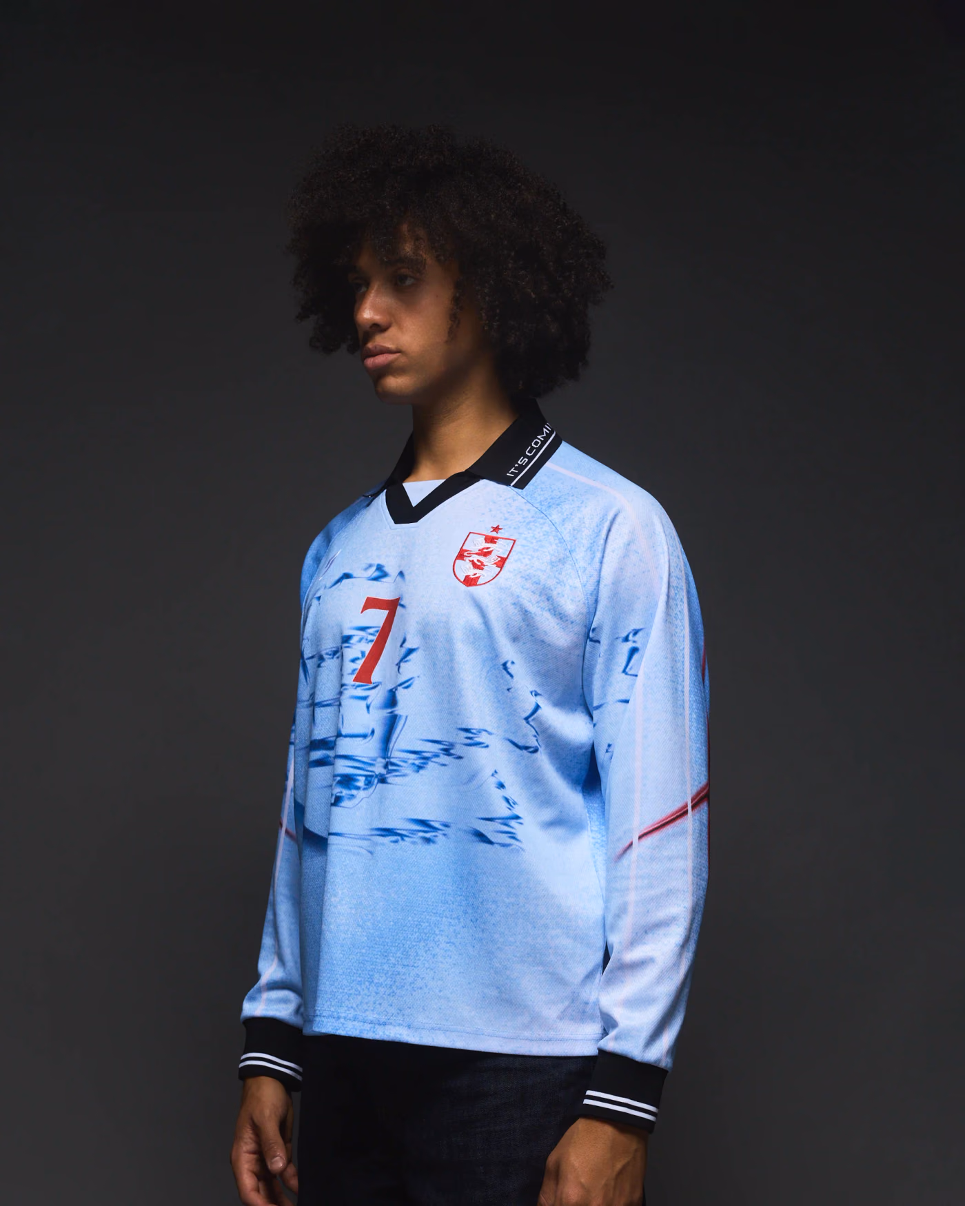 Jersevo Custom Personalized England Longsleeve Polo detail view 4