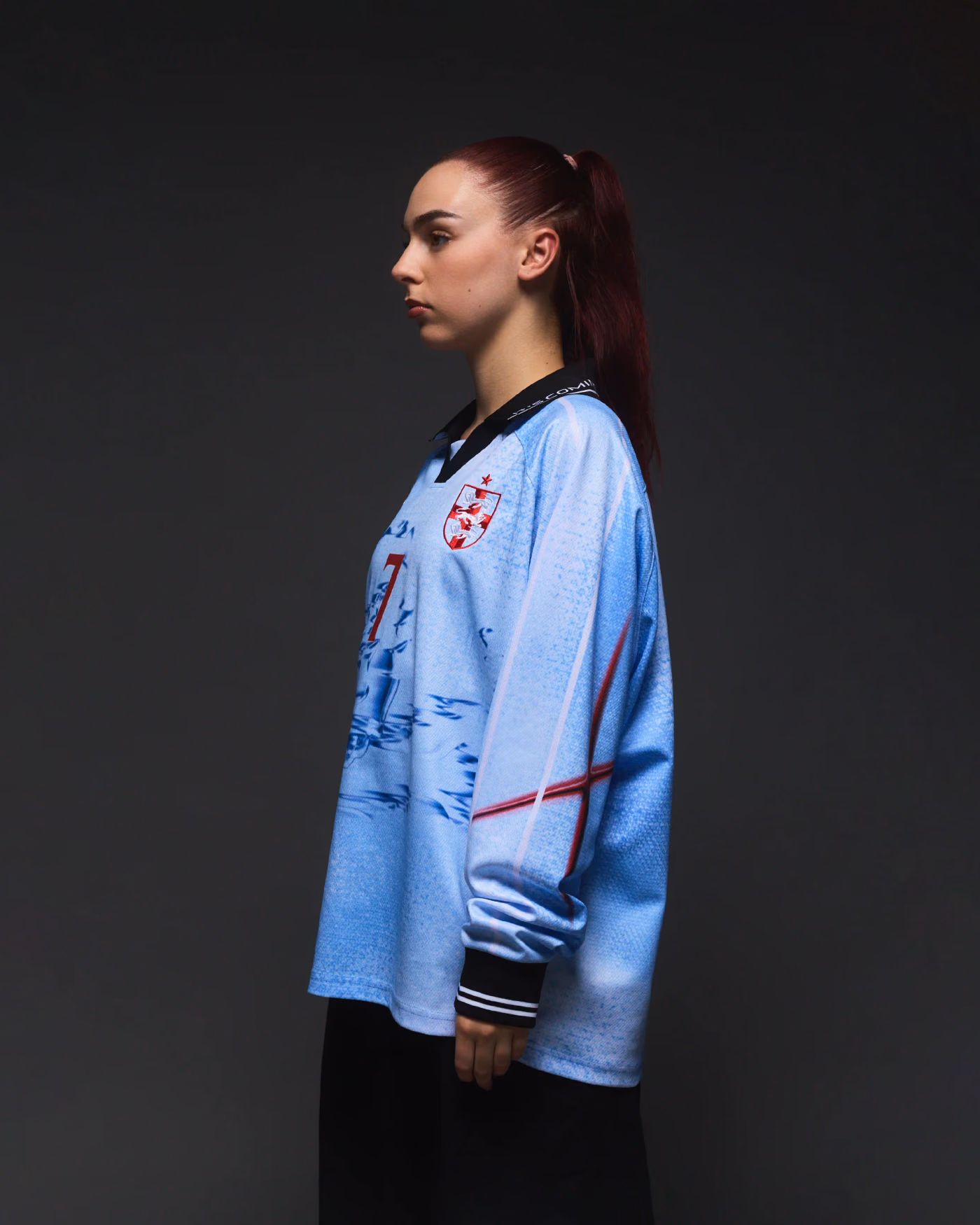 Jersevo Custom Personalized England Longsleeve Polo detail view 8