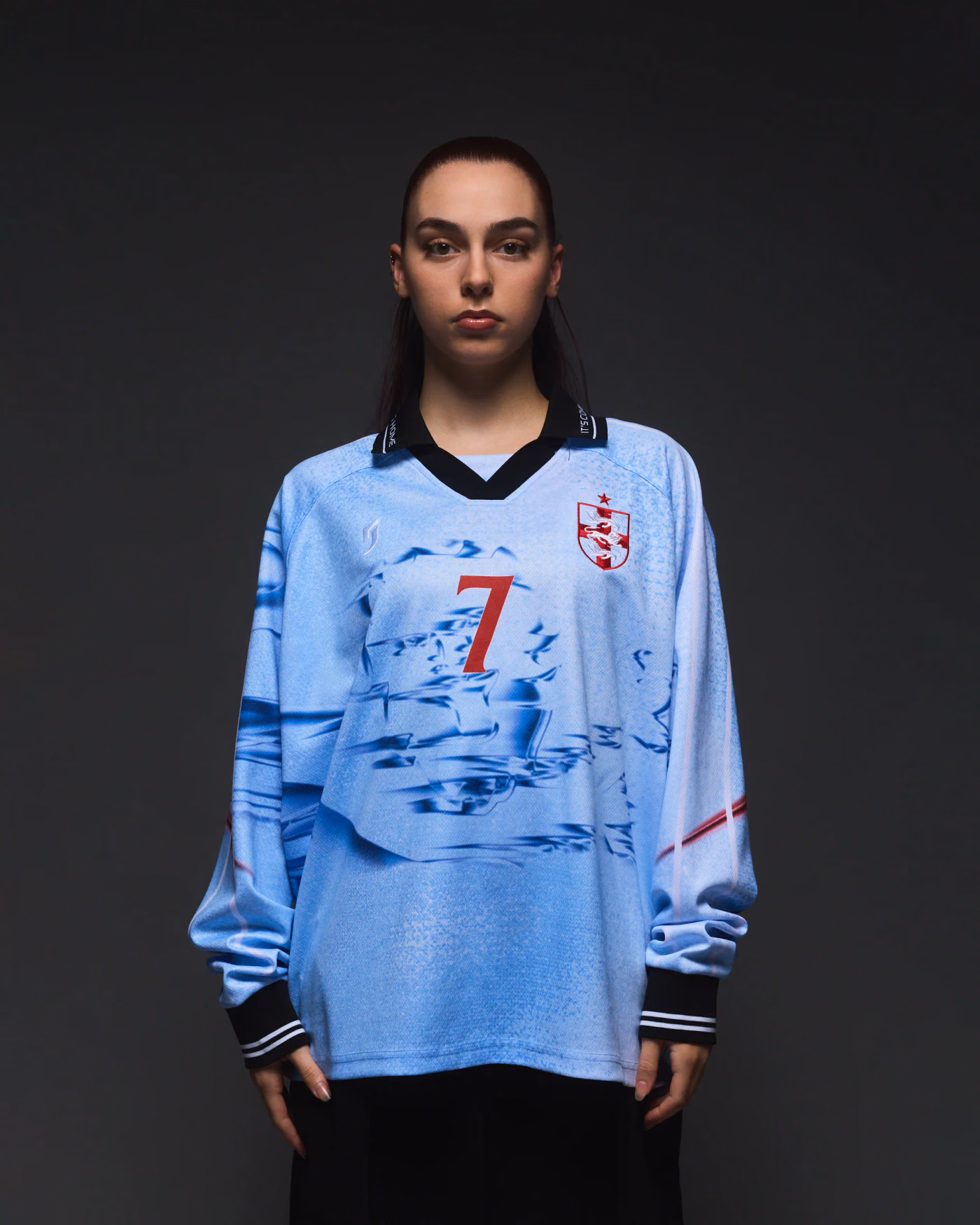 Jersevo Custom Personalized England Longsleeve Polo front view