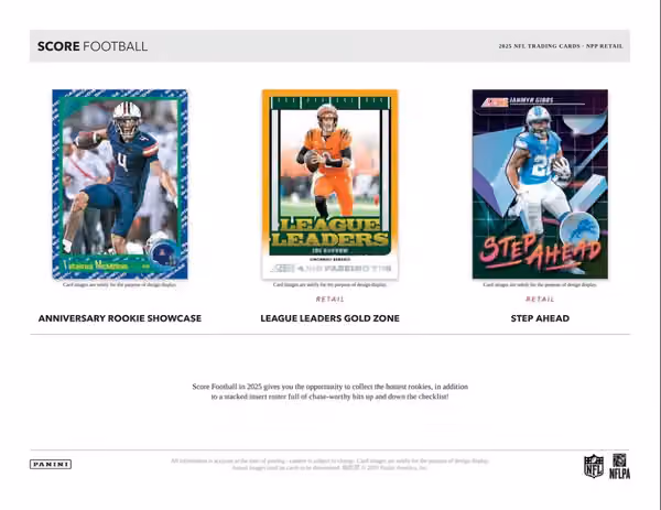 2025 Panini Score Football NFL Blaster Box view 3