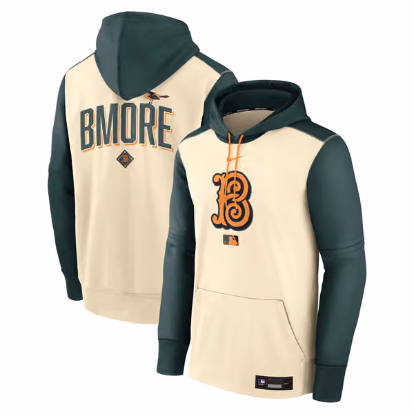 Baltimore Orioles City Connect 2026 MLB Authentic Therma Hoodie Natural view 1