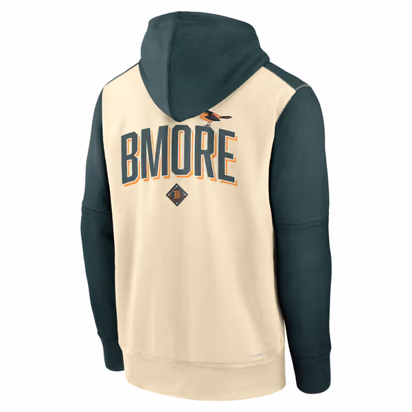Baltimore Orioles City Connect 2026 MLB Authentic Therma Hoodie Natural view 3