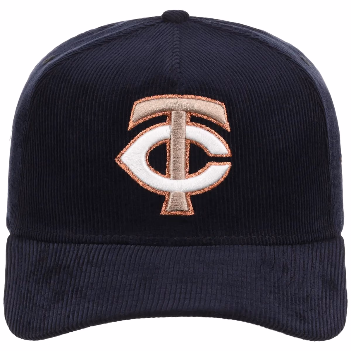 Minnesota Twins MLB Navy Cord FASHION CORE New Era 9FORTY A-Frame detail view