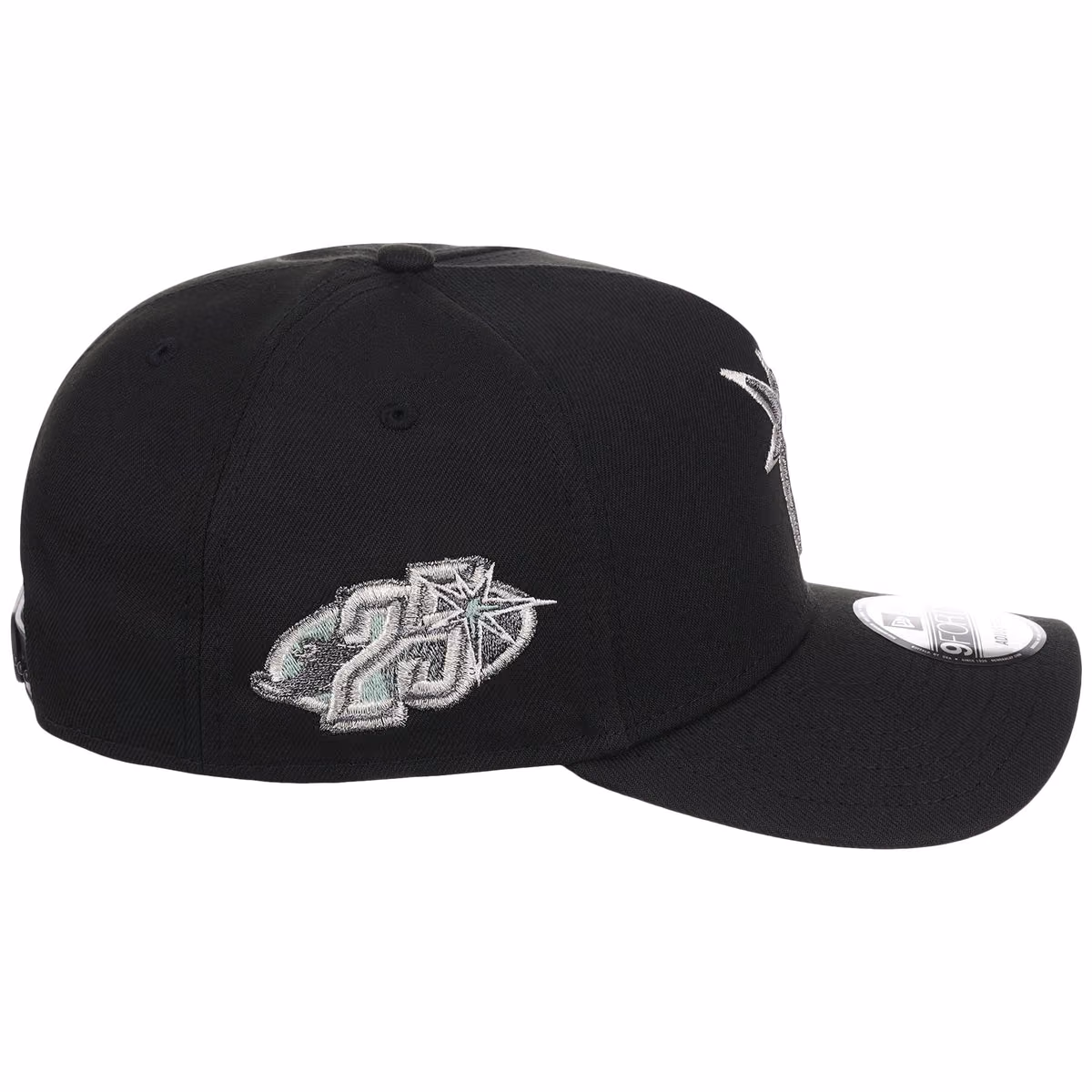 Tampa Bay Rays MLB Alpine Snow New Era 9FORTY A-Frame detail view