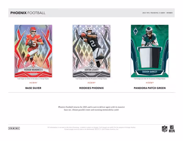 2025 Panini Phoenix Football NFL Hobby Box view 2