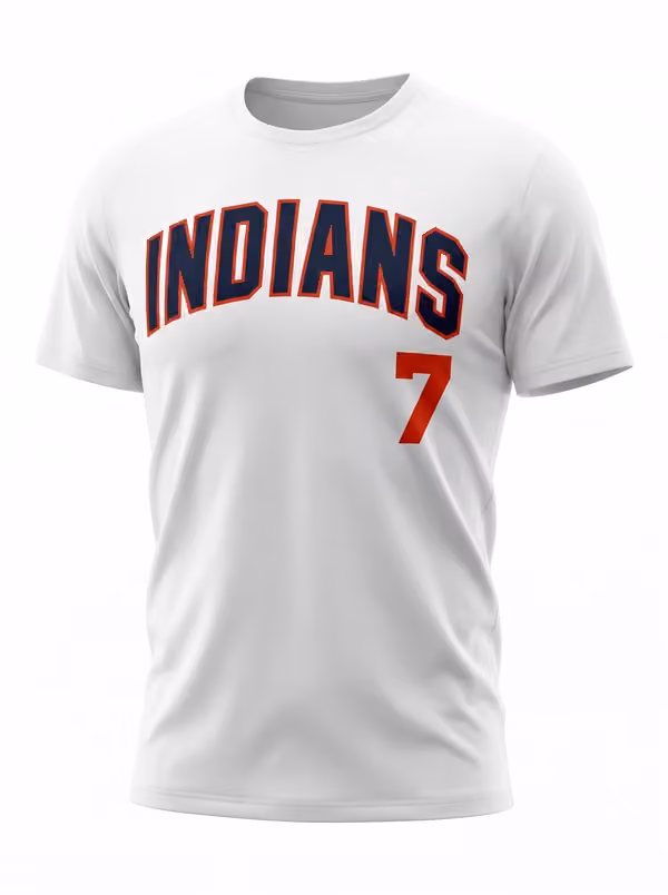 Major League Cleveland Indians Jake Taylor #7 Baseball T-Shirt view 3