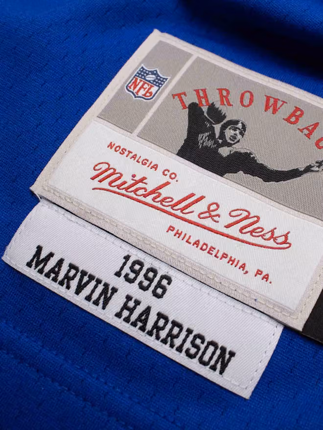 Marvin Harrison #88 Indianapolis Colts 1996 Legacy Throwback NFL Jersey Blue view 5