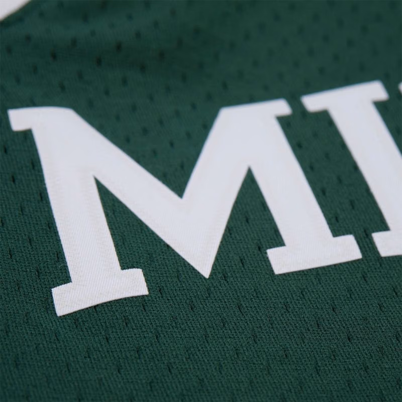 Steve Smith #21 Michigan State Spartans 1990-91 Mitchell & Ness Swingman NCAA Jersey Green view 5