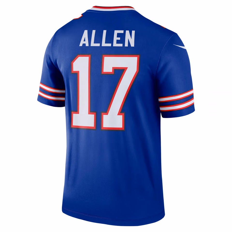 Josh Allen #17 Buffalo Bills Nike Legend NFL Football Jersey Blue view 3
